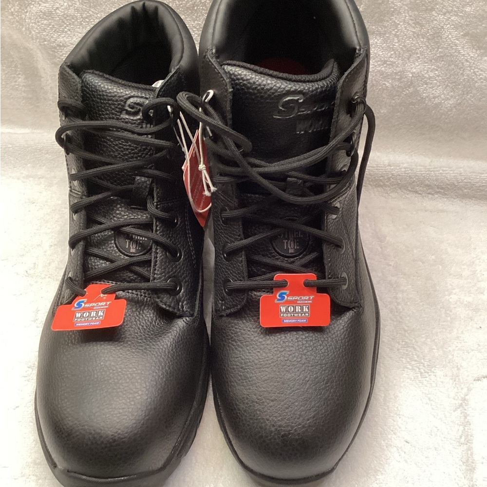 Sketcher Black Men's Boots Steel Toe size 13